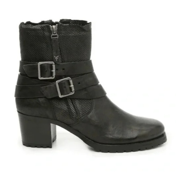 Trask Shoes - Trask Mallory Boots Bootie Black Embossed Size 10 NEW